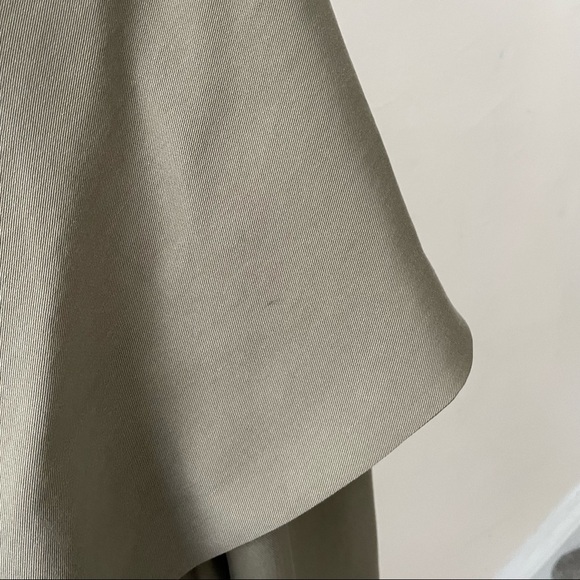 AllSaints Dark Sage Green Gray Lyocell Cupro Hooded Multi Wear Pelya Parka EUC 8 - Picture 11 of 12